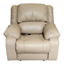 Poltrona do Papai Reclinável Massageadora Elétrica Simon F05 Corano Bege - Lyam Decor Poltrona do Papai Reclinável Massageadora Elétrica Simon F05 Corano Bege - Lyam Decor