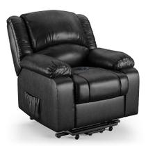Poltrona do Papai Reclinável Melim Elevação Lift Elétrico PU Brilho FH1 - D'Rossi Poltrona do Papai Reclinável Melim Elevação Lift Elétrico PU Brilho FH1 - D'Rossi