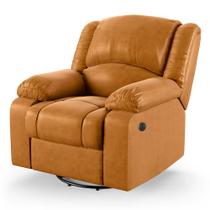 Poltrona do Papai Reclinável Melim Glider Giratória USB PU FH1 - D'Rossi