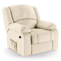 Poltrona do Papai Reclinável Melim Power Elétrica PU FH1 - D'Rossi