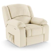 Poltrona Do Papai Reclinável Melim Power Touch Massagem Pu Bege Fh1 - D'rossi Poltrona Do Papai Reclinável Melim Power Touch Massagem Pu Bege Fh1 - D'rossi