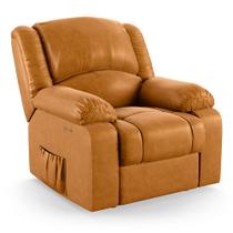 Poltrona do Papai Reclinável Melim Power Touch Massagem PU Whisky FH1 - D'Rossi Poltrona do Papai Reclinável Melim Power Touch Massagem PU Whisky FH1 - D'Rossi
