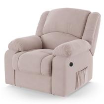 Poltrona do Papai Reclinável Melim Power Touch USB Veludo FH1 - D'Rossi
