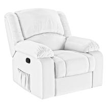 Poltrona Do Papai Reclinável Melim Zero Wall Pu Branco Fh1 - D'rossi