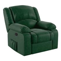 Poltrona Do Papai Reclinável Melim Zero Wall Pu Verde Musgo Fh1 - D'rossi