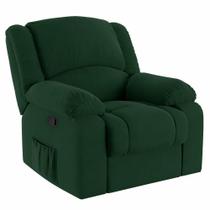 Poltrona Do Papai Reclinável Melim Zero Wall Veludo Verde Fh1 - D'rossi Poltrona Do Papai Reclinável Melim Zero Wall Veludo Verde Fh1 - D'rossi