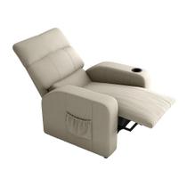 Poltrona do Papai Reclinável Mx-67 Pulse Suede Bege - Loja Sheep