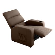 Poltrona do Papai Reclinável Mx-67 Pulse Veludo Marrom - Loja Sheep