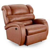 Poltrona Do Papai Reclinável Napoli Power Elétrica Pu Brilho Fh1 Caramelo