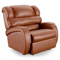 Poltrona Do Papai Reclinável Napoli Power Touch Massagem Pu Caramelo Brilho Fh1