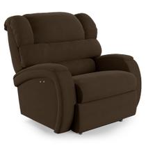 Poltrona do Papai Reclinável Napoli Power Touch Massagem Veludo Marrom FH1 - D'Rossi