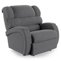 Poltrona do Papai Reclinável Napoli Power Touch Veludo Cinza FH1 - D'Rossi Poltrona do Papai Reclinável Napoli Power Touch Veludo Cinza FH1 - D'Rossi