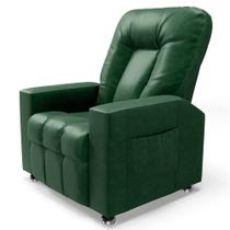Poltrona do Papai Reclinável Para Cinema Praddo FH9 PU Verde - Mpozenato Poltrona do Papai Reclinável Para Cinema Praddo FH9 PU Verde - Mpozenato