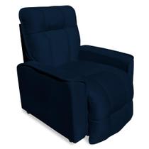Poltrona do Papai Reclinável para Descanso Veludo Azul Marinho