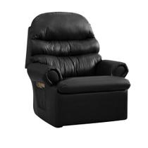 Poltrona do Papai Reclinável para Leitura Modelo Realeza em material sintético Preto Poltrona do Papai Reclinável para Leitura Modelo Realeza em material sintético Preto