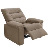 Poltrona do Papai Reclinável para Sala Besthouse Onix Pop Veludo Capuccino Poltrona do Papai Reclinável para Sala Besthouse Onix Pop Veludo Capuccino