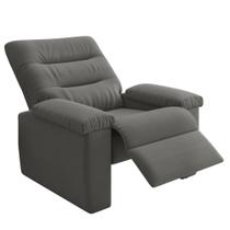 Poltrona do Papai Reclinável para Sala Besthouse Onix Pop Veludo Cinza Poltrona do Papai Reclinável para Sala Besthouse Onix Pop Veludo Cinza