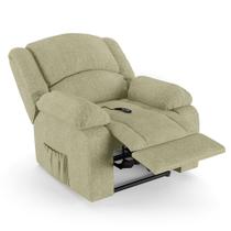 Poltrona do Papai Reclinável Pietra Controle Power Elétrico FH9 Linho Bege - Mpozenato Poltrona do Papai Reclinável Pietra Controle Power Elétrico FH9 Linho Bege - Mpozenato