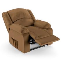Poltrona do Papai Reclinável Pietra Power Touch Massagem FH9 PU Caramelo - Mpozenato Poltrona do Papai Reclinável Pietra Power Touch Massagem FH9 PU Caramelo - Mpozenato
