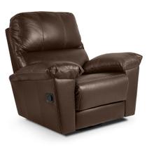 Poltrona do Papai Reclinável Retrátil Félix L07 Couro Marrom Café - Mpozenato