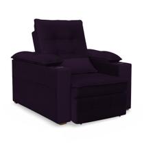 Poltrona do Papai Reclinável Retrátil Thor Veludo Roxo - Loja Sheep Poltrona do Papai Reclinável Retrátil Thor Veludo Roxo - Loja Sheep