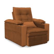 Poltrona do Papai Reclinável Retrátil Thor Veludo Terracota - Loja Sheep