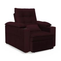 Poltrona do Papai Reclinável Retrátil Thor Veludo Vermelho Bordô - Loja Sheep Poltrona do Papai Reclinável Retrátil Thor Veludo Vermelho Bordô - Loja Sheep