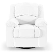 Poltrona do Papai Reclinável Sala de Cinema Barcelona Glider Manual Giratória USB PU Branco G23 Poltrona do Papai Reclinável Sala de Cinema Barcelona Glider Manual Giratória USB PU Branco G23