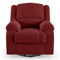 Poltrona do Papai Reclinável Sala de Cinema Barcelona Glider Manual Giratória USB Veludo Vermelho G23 Poltrona do Papai Reclinável Sala de Cinema Barcelona Glider Manual Giratória USB Veludo Vermelho G23