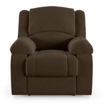 Poltrona do Papai Reclinável Sala de Cinema Barcelona Power Touch Massagem USB Veludo Marrom G23 Poltrona do Papai Reclinável Sala de Cinema Barcelona Power Touch Massagem USB Veludo Marrom G23