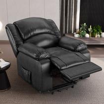 Poltrona do Papai Reclinável Sala de Cinema Madrid Elevação Lift Elétrico PU Preto Brilho G23 - Gran Belo Poltrona do Papai Reclinável Sala de Cinema Madrid Elevação Lift Elétrico PU Preto Brilho G23 - Gran Belo