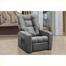 Poltrona do Papai Reclinável Veneza Suede Rover & Beato