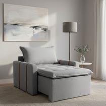 Poltrona do Papai Retrátil e Reclinável Base Madeira Maciça Paris