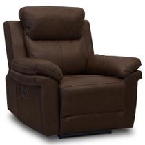 Poltrona do Papai Retrátil Reclinável Elétrica Imperial L06 material sintético Marrom Escuro - Lyam Decor Poltrona do Papai Retrátil Reclinável Elétrica Imperial L06 material sintético Marrom Escuro - Lyam Decor