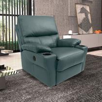 Poltrona do Papai Sala de Cinema Mia Reclinável Retrátil Power Elétrico Base Fixa Couro Azul Majestic G40 - Gran Belo Poltrona do Papai Sala de Cinema Mia Reclinável Retrátil Power Elétrico Base Fixa Couro Azul Majestic G40 - Gran Belo