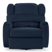 Poltrona do Papai Sala de Cinema Reclinável Manchester Glider Manual PU Azul G23