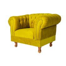 Poltrona Duque Chesterfield Capitone Amarelo Gema Poltrona Duque Chesterfield Capitone Amarelo Gema