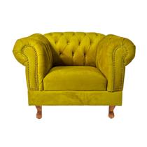 Poltrona Duque Chesterfield Capitonê - Suede Amarelo Poltrona Duque Chesterfield Capitonê - Suede Amarelo