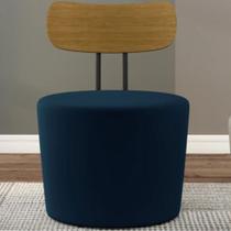 Poltrona Eclipse Redonda Com Encosto de Madeira - Élpis Móveis