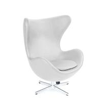 Poltrona Egg Suede Branca Poltrona Egg Suede Branca