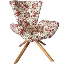 Poltrona Elegance Base Giratória Ferro e Madeira Cazoli Laranja Impermeável Poltrona Elegance Base Giratória Ferro e Madeira Cazoli Laranja Impermeável