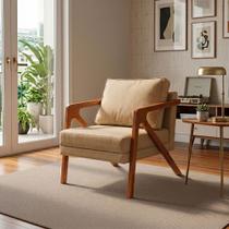 Poltrona Elegante Conforto Premium para Ambientes Modernos Bege Mona Poltrona Elegante Conforto Premium para Ambientes Modernos Bege Mona