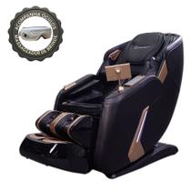 Poltrona Elétrica 3D Massagem Aquecimento Stark Reclinação Gravidade Zero Bivolt Tela LCD Touch com Óculos Massageador PU Preto G94 - Gran Belo
