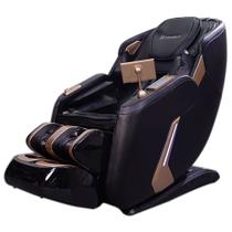 Poltrona Elétrica 3D Stark Bivolt Reclinação Gravidade Zero com Massagem Aquecimento Controle LCD Touch PU Preto G94 - Gran Belo