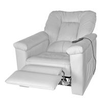 Poltrona Elétrica Reclinável Império material sintético Branca