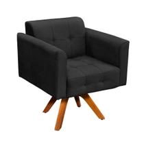 Poltrona Elisa Suede Preto