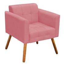 Poltrona Elisa Suede Rose