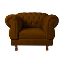 Poltrona Elisabeth Chesterfield Capitone Veludo Terra Cota Decorativa / Sala, Tv, Estar, Recepção Poltrona Elisabeth Chesterfield Capitone Veludo Terra Cota Decorativa / Sala, Tv, Estar, Recepção