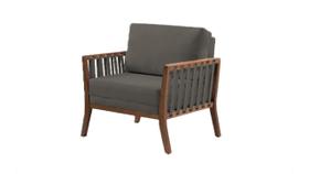 Poltrona Elo Veludo - Cinza