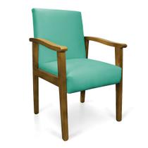 Poltrona Eloisa Suede Base de Madeira Castanho - D'Rossi